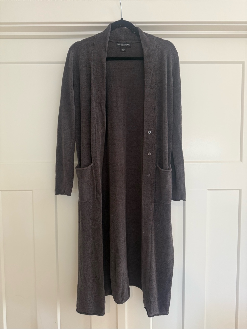 Women's Cardigan Sweater in Dark Grey